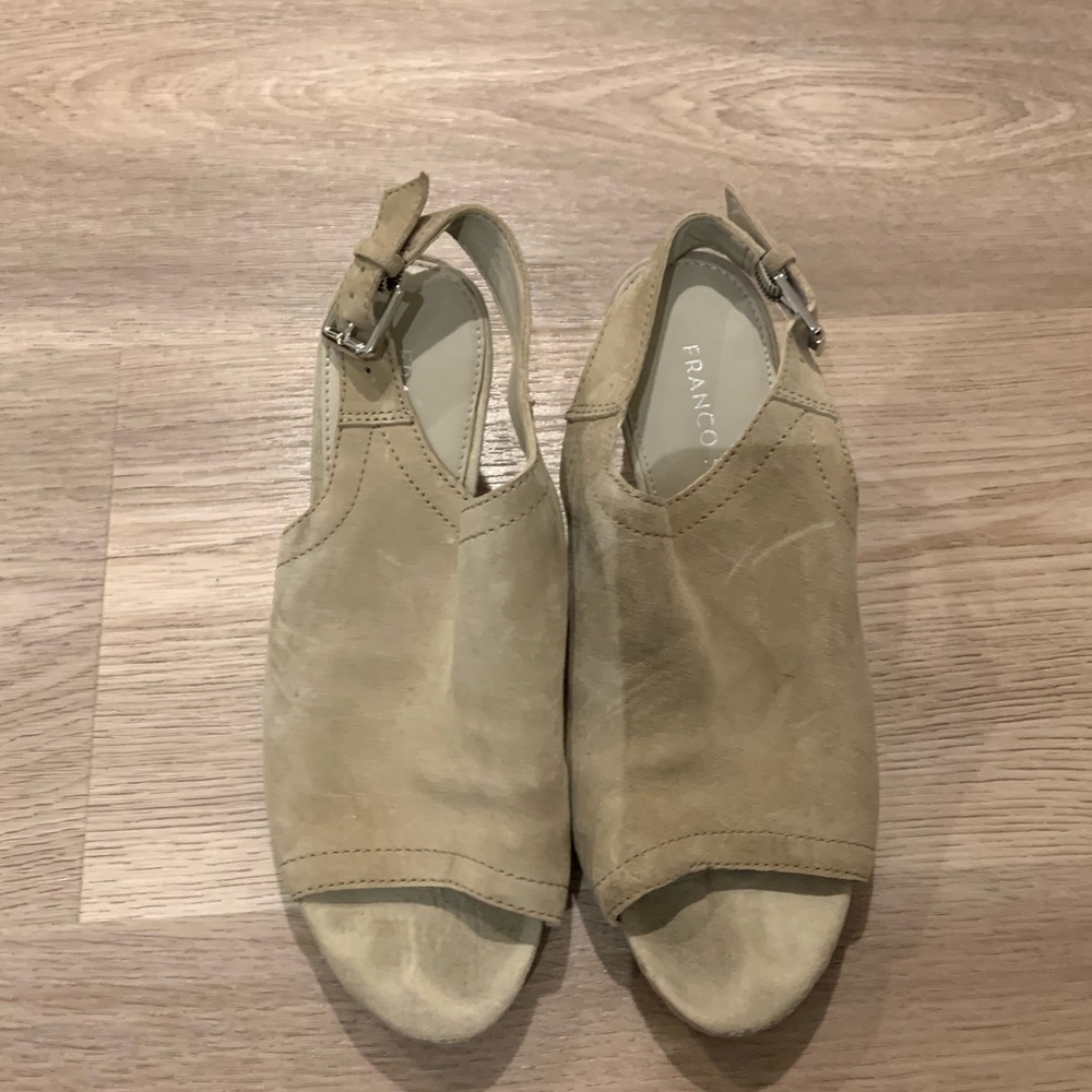 Franco sarto suede sling back sandals